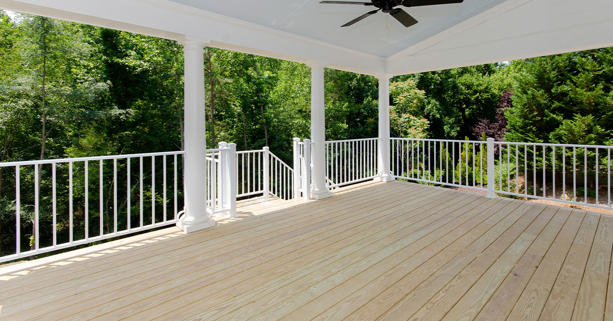 Outdoor deck area